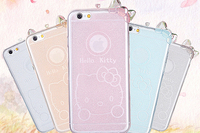 IPhone6/6plus Great white transparent glitter cartoon phone case