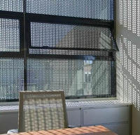 Perforated aluminum security window or door screens