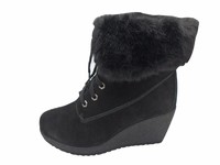 fashionable lady boots with waterproof suede(GILDA,BRAND:CARE)
