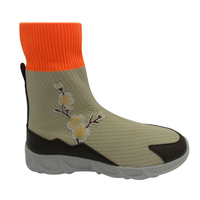 NAME: lady flyknit sock shoes with flower(CAR-71225,brand:Care)