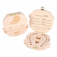 wooden box for storage baby tooth