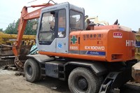 more images of used hitachi wheel excavator ex100wd