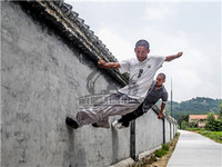 Shaolin warrior monks and Traditional Chinese martial arts and Kung Fu masters in China