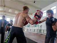 more images of Sanda training in Qufu Shaolin Kung Fu School