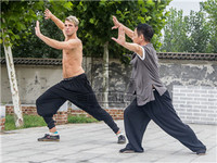 taichi training in Qufu Shaolin Kung Fu School