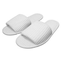 more images of Hotel White Cotton Waffle Slippers
