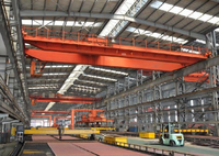 Slewing telescopic electromagnetic overhead crane with carrier-beam
