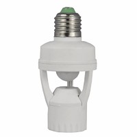 more images of Plastic E27 to E27 lamp holder adapter,E27 PIR motion sensor lamp holder