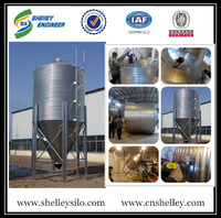 Corrugated Feed hopper silo for poultry house