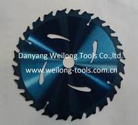 7-1/4" 184mm 24T Rip Cut Saw Blade With Transparent Blue Coating