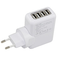 more images of four port usb charger 4 Ports USB Charger EU Plug