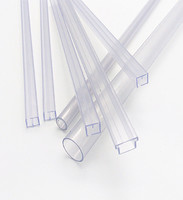more images of Clear plastic ic packaging tube pvc transparent cylinder anti static shipping tubes