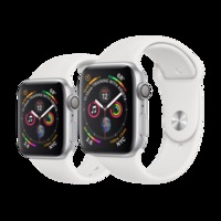 Apple Watch Series 4 Silver Aluminum Case with White Sport Band