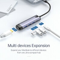more images of CH-7750 100w 5 In 1 USB C Hub With PD USB3.0 HDMI