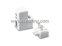 5V/2.1A Replaceable plug double USB wall charger