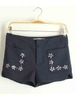 more images of Dark Blue Double Pockets Diamante Short Pants