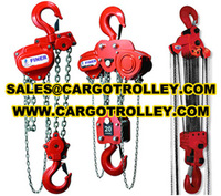 Manual chain hoist features and hand chain hoist details