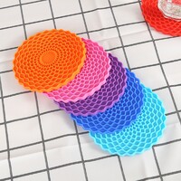 more images of Soft Silicone Coaster Cup Mat Pot Holder