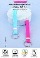 more images of Silicone Wristband Keychain