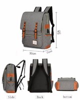 more images of Vintage Laptop Backpack for Women Men,School College Backpack with USB Charging