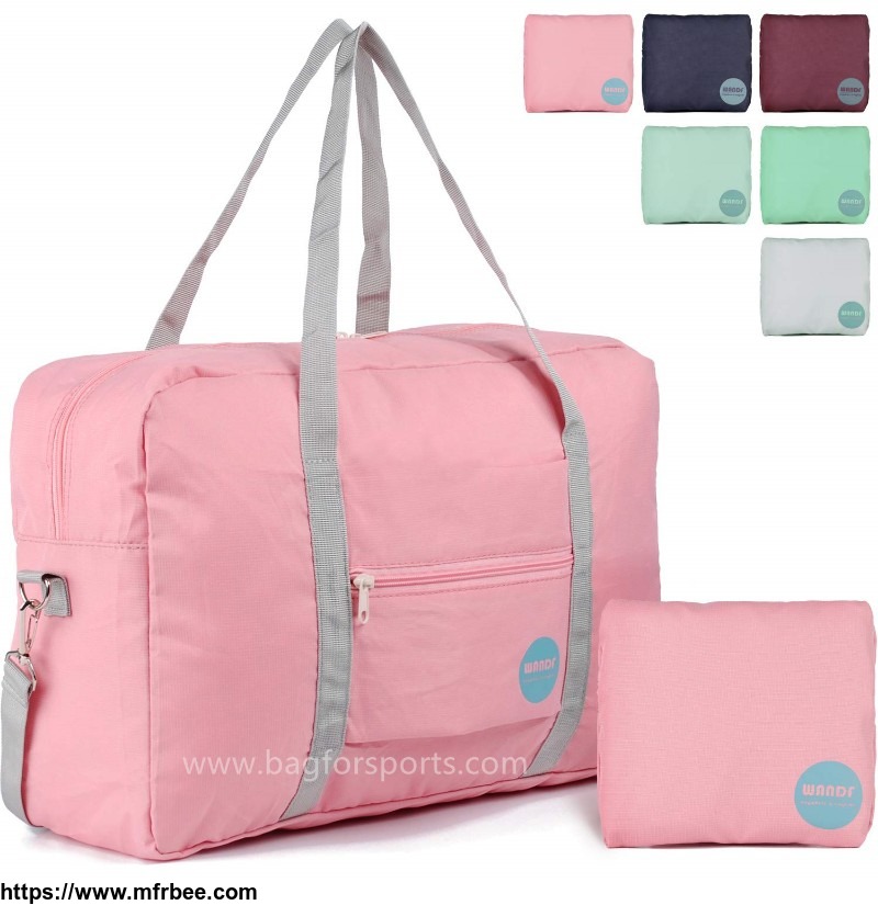 foldable_travel_duffel_bag_luggage_sports_gym_water_resistant_nylon