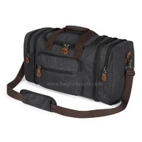 more images of Canvas Duffle Bag for Travel, 50L Duffel Overnight Weekend Bag(Dark Gray)
