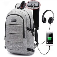 Travel Laptop Backpack Anti-Theft Business Laptop Backpack with USB Charging Port & Headphone Interface, Slim Durable College School Computer Bag for Men  Women Fits 15.6 Inch Laptop and Notebook
