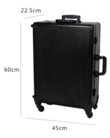 more images of Metal Telecope  LED light case makeup case with 4 wheels
