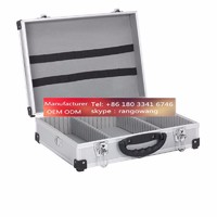 lockable aluminum framed lightweight hard carrying tool case with handle