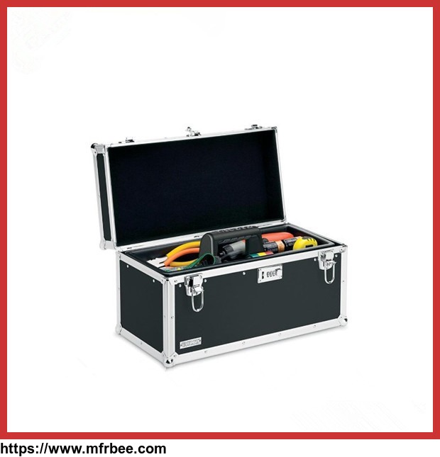 black_aluminum_heavy_duty_steel_tool_box_storage_case_locking_tool_box_custom