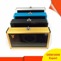 Coloful Elegant small aluminum travel jewelry case, jewelry display case, carrying case for jewelry