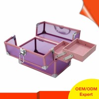 China supply professional Acrylic clear makeup box, small acrylic transparent cosmetic beauty kit box