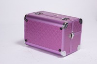 custom popular business aluminum make up suitcase with divisible drawers