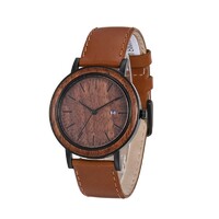 STAINLESS STEEL WOODEN DIAL WATCH WITH 19 MM WATCH BANDS