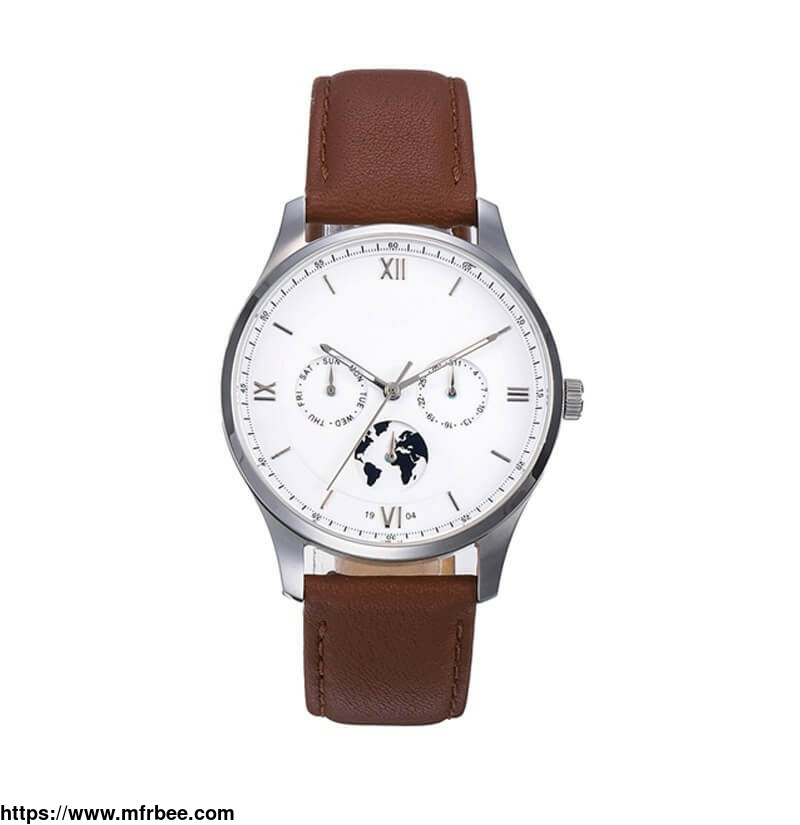 chronograph_stainless_steel_watch_with_brown_leather_band