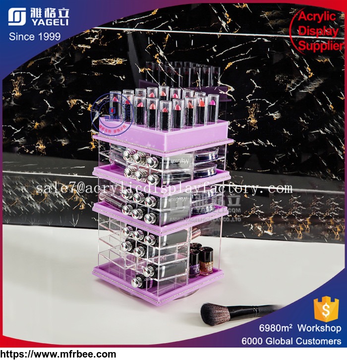new_coming_hot_sale_promotion_spinning_acrylic_makeup_organizer