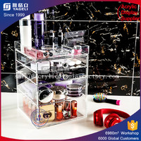 custom clear rotating makeup lip gloss organizer spinning cosmetic stand rack acrylic lipstick tower/acrylic lipstick holder