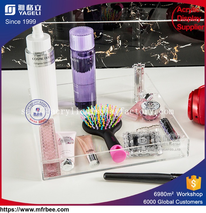 high_quality_clear_acrylic_makeup_display_tray_for_sale