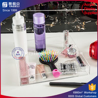 HIgh Quality Clear Acrylic Makeup Display Tray for sale