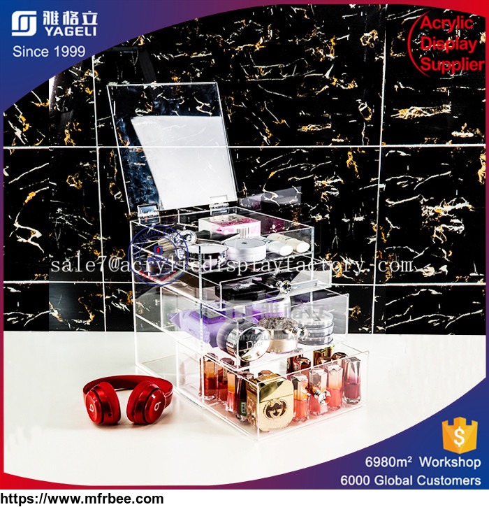 countertop_clear_acrylic_cosmetic_storage_organizer_2_drawers_clear_acrylic_cosmetic_organizer