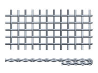 Crimped Mesh Sides Style: Cut Edge, Edge Folded 180°, Edge Reinforced with PUR-foil.