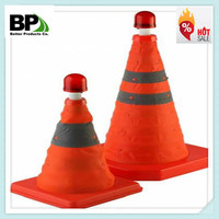 Collapsible Traffic Cone With LED Lights