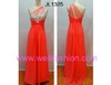 more images of Long Beading Pleated Chiffon Net Evening Dresses JL1325