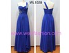 Long Applique Pleated Chiffon Evening Dresses WL1028