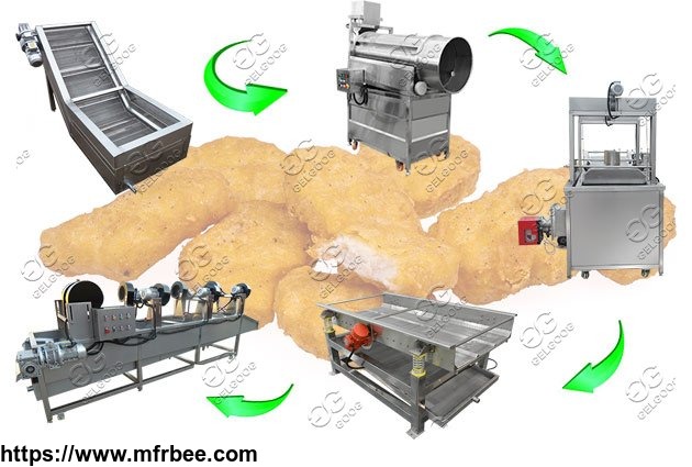 automatic_chicken_nuggets_frying_plant_chicken_nuggets_fryer_machine