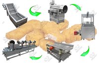 Automatic Chicken Nuggets Frying Plant|Chicken Nuggets Fryer Machine