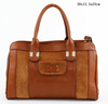 High end grade 100% genuine leather with Nubuck leather luxury women handbag