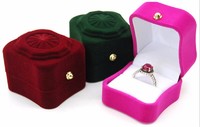 more images of New design colorful Flocking jewelry display box packaging
