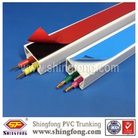 Electric PVC Wire Cable Duct PVC Trunking with Self Adhesive