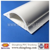 more images of Decorative Rigid type Plastic cord cover PVC Arc Floor Cable Duct
